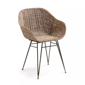 Кресло charley (la forma) коричневый 60x80x52 см.