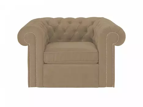 Кресло chesterfield (ogogo) бежевый 115x73x105 см.