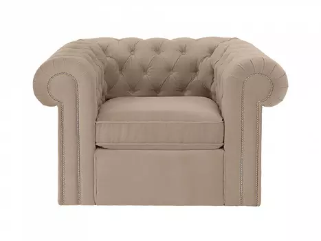 Кресло chesterfield (ogogo) бежевый 115x73x105 см.