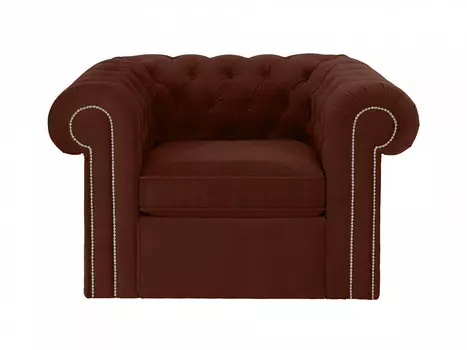 Кресло chesterfield (ogogo) коричневый 115x73x105 см.