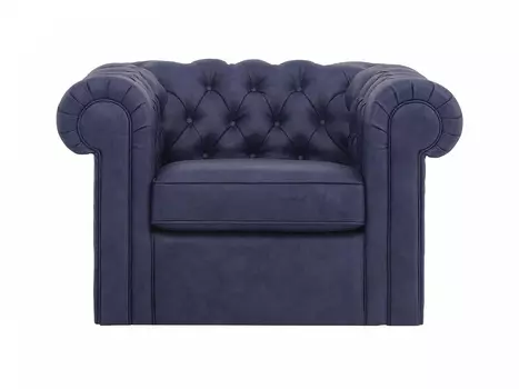 Кресло chesterfield (ogogo) синий 115x73x105 см.