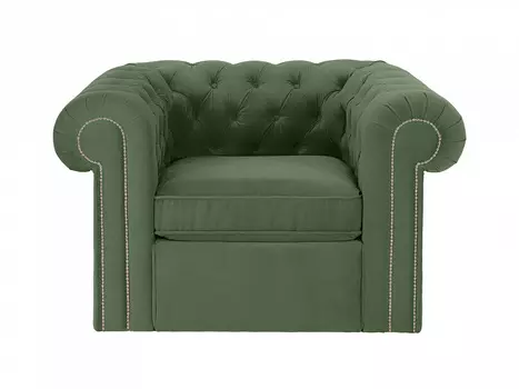 Кресло chesterfield (ogogo) зеленый 115x73x105 см.