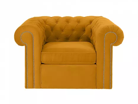 Кресло chesterfield (ogogo) желтый 115x73x105 см.