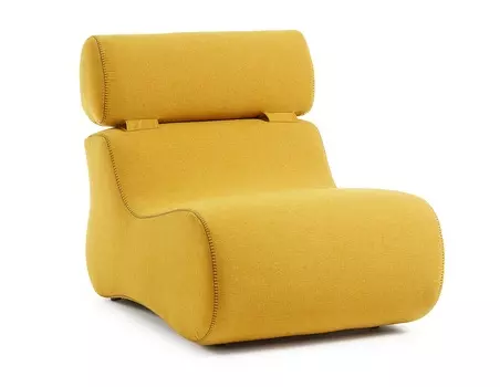 Кресло club (la forma) желтый 79x105 см.