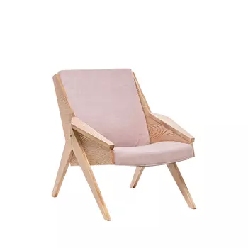 Кресло для отдыха амбер д (комфорт) розовый 68x78x76 см.