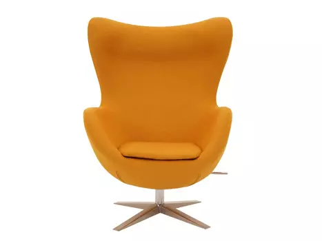 Кресло egg (ogogo) желтый 84x111x76 см.