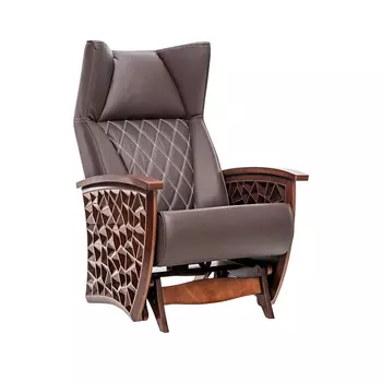 Кресло-глайдер кристалл (комфорт) коричневый 73x110x90 см.