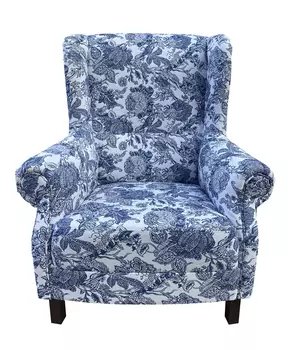 Кресло голландия (la neige) синий 85.0x105.0x85.0 см.