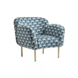 Кресло grace (nordal) голубой 76.0x73.0x72.0 см.