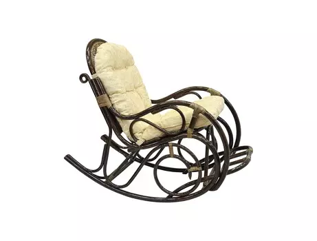 Кресло-качалка с подножкой (ecogarden) коричневый 58x99x128 см.