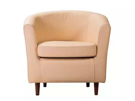 Кресло капучино кожа (r-home) бежевый 77x78x72 см.