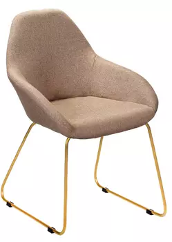 Кресло kent браун/линк золото (r-home) бежевый 58x84x59 см.
