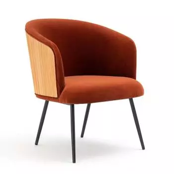 Кресло компактное dolce (laredoute) оранжевый 59x73x64 см.