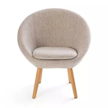 Кресло круглое jimi (laredoute) бежевый 71x73x58 см.