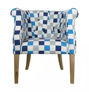 Кресло laela cubes (mak-interior) голубой 63x86x68 см.