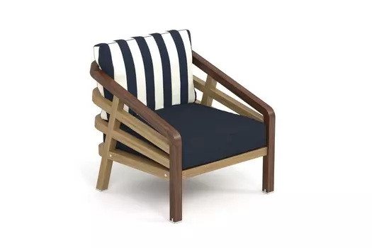 Кресло lagoon (yachtline) синий 69x83.0x76 см.