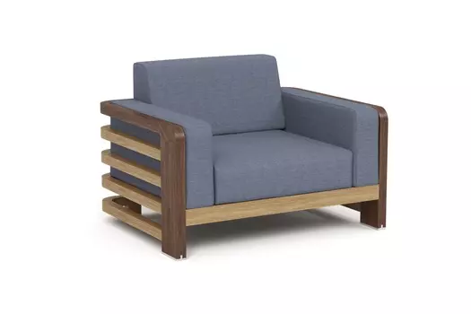 Кресло лаунж lagoon (yachtline) голубой 113x74x83 см.