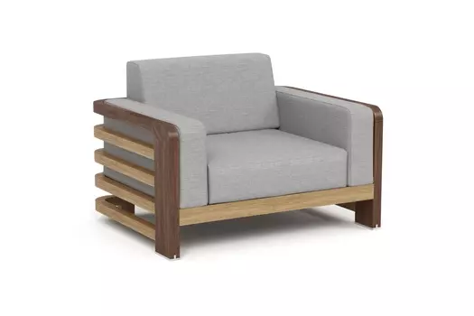 Кресло лаунж lagoon (yachtline) серый 113x74x83 см.