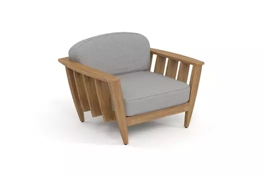 Кресло лаунж reef (yachtline) серый 111x77x95 см.