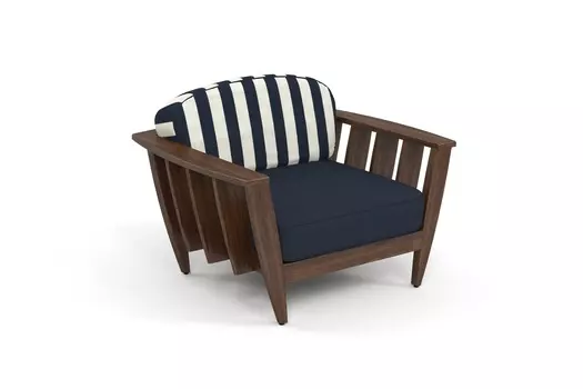 Кресло лаунж reef (yachtline) синий 111x77x95 см.