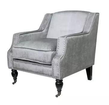 Кресло mart rich (mak-interior) серый 73x86x83 см.