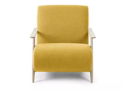 Кресло marthan (la forma) желтый 77x78x86 см.
