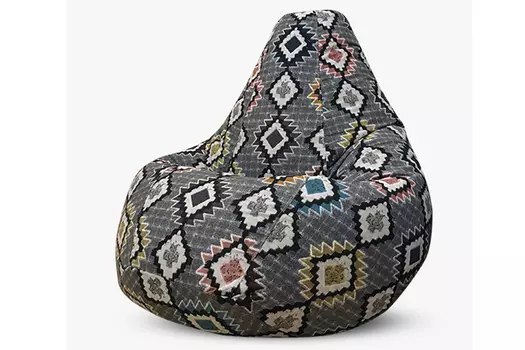 Кресло-мешок etnos (van poof) серый 85x120x85 см.