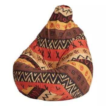 Кресло-мешок груша xl африкан 125*85 (пуффбери) мультиколор 75x125x85 см.