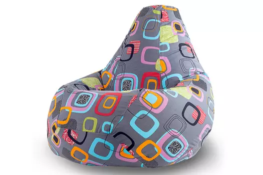 Кресло-мешок mumbo (van poof) серый 85x120x85 см.