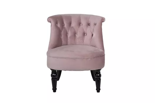 Кресло низкое дымчато-розовое велюровое (garda decor) розовый 46x70x61 см.