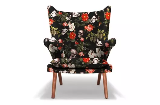 Кресло papa bear rosetta (icon designe) черный 82x95x80 см.