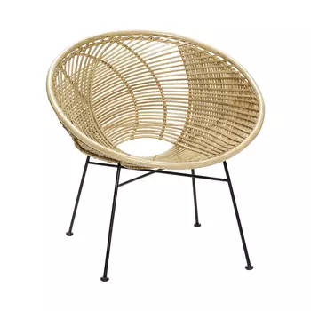 Кресло rattan (hubsch) бежевый 72.0x80.0x79.0 см.