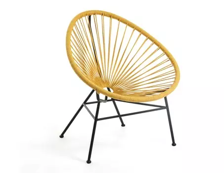 Кресло samantha (la forma) желтый 72x84x75 см.