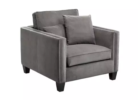 Кресло shah (icon designe) серый 96x92x105 см.