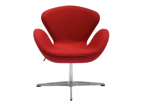 Кресло swan chair (bradexhome) красный 70x95x46 см.