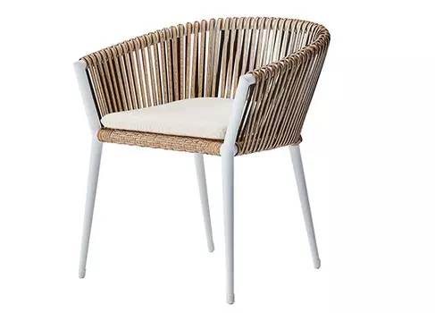 Кресло уличное муза (garda decor) белый 63x76x63 см.