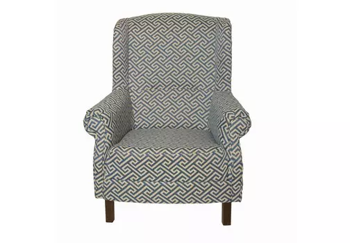 Кресло в стиле арт-деко (la neige) синий 85.0x105.0x85.0 см.