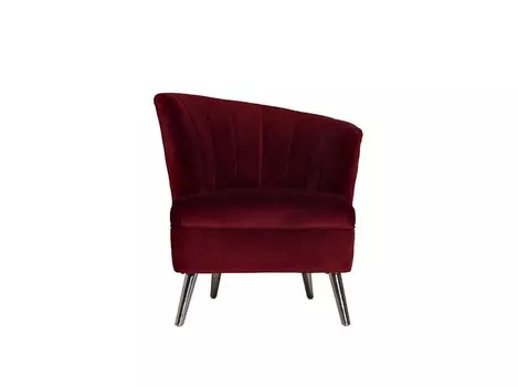 Кресло велюровое (garda decor) красный 72.0x81.0x80.0 см.