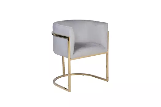 Кресло велюровое серо-голубое (garda decor) серый 60x72x60 см.