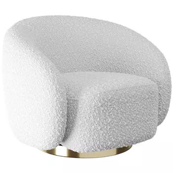 Кресло вращающееся dali, коллекция дали k00475 (kare) белый