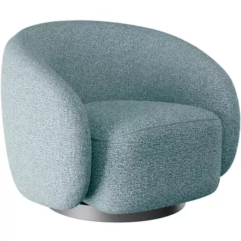 Кресло вращающееся dali, коллекция дали k00477 (kare) голубой