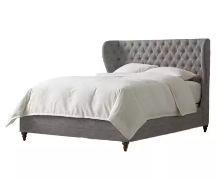 Кровать alden tufted wing 160*200 (ml) серый 173x120x219.0 см.