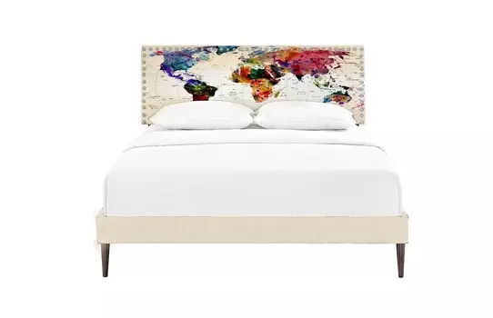 Кровать aqua map (icon designe) бежевый 170x110x210 см.
