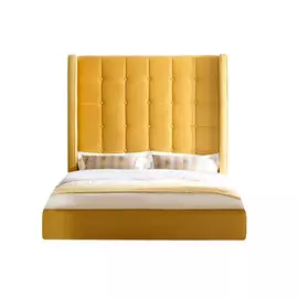 Кровать “arlo” 200*200 (idealbeds) желтый 218x160x215 см.