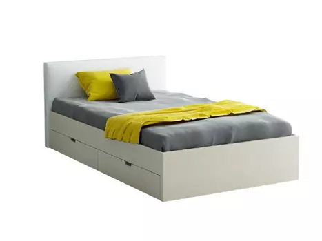 Кровать city (ogogo) серый 128x82x215 см.