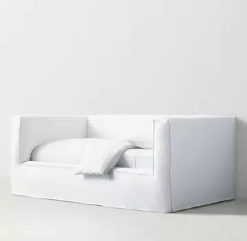 Кровать детская brook slipcovered (idealbeds) белый 226x93x156 см.