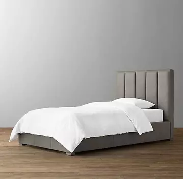 Кровать детская carver leather (idealbeds) серый 135x115x220 см.