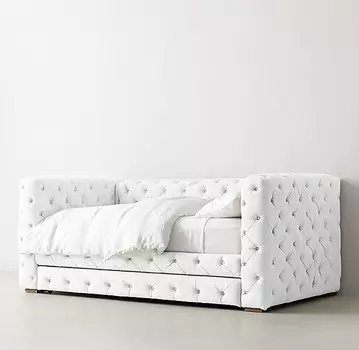 Кровать детская tribeka tufted (idealbeds) серый