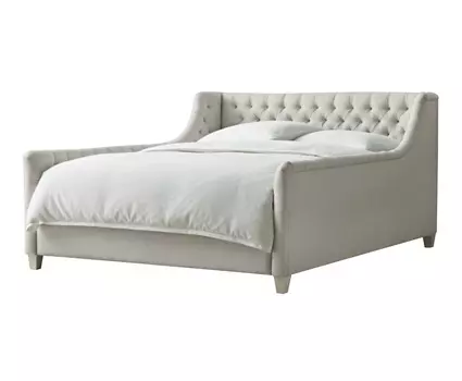 Кровать devyn tufted bed 140*200 (ml) бежевый 154x100x215 см.