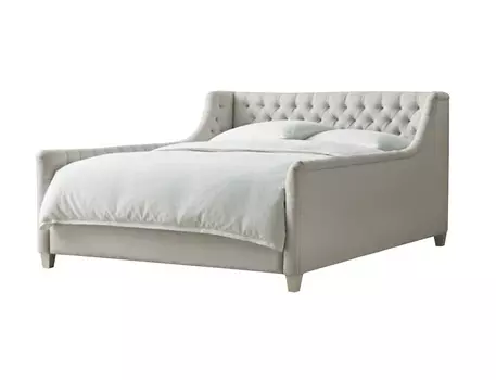 Кровать devyn tufted bed 160*200 (ml) бежевый 174x100x215 см.